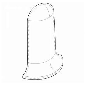 Угол наружный к плинтусу Arbiton (пластиковый с кабель-каналом) 198 Дуб Педро